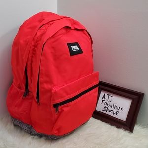 neon candy coral backpack
